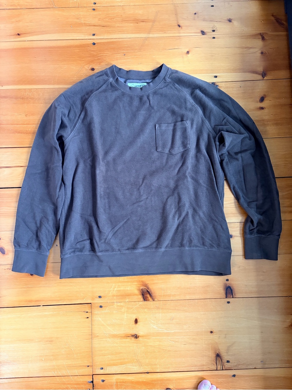 Grayers Men's Brown Crewneck Sweatshirt with Pocket